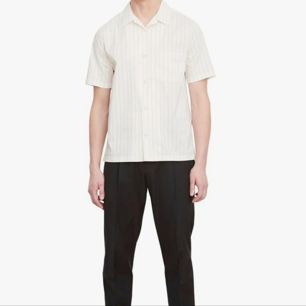 Vince Men's Monte Pinstriped Camp Shirt